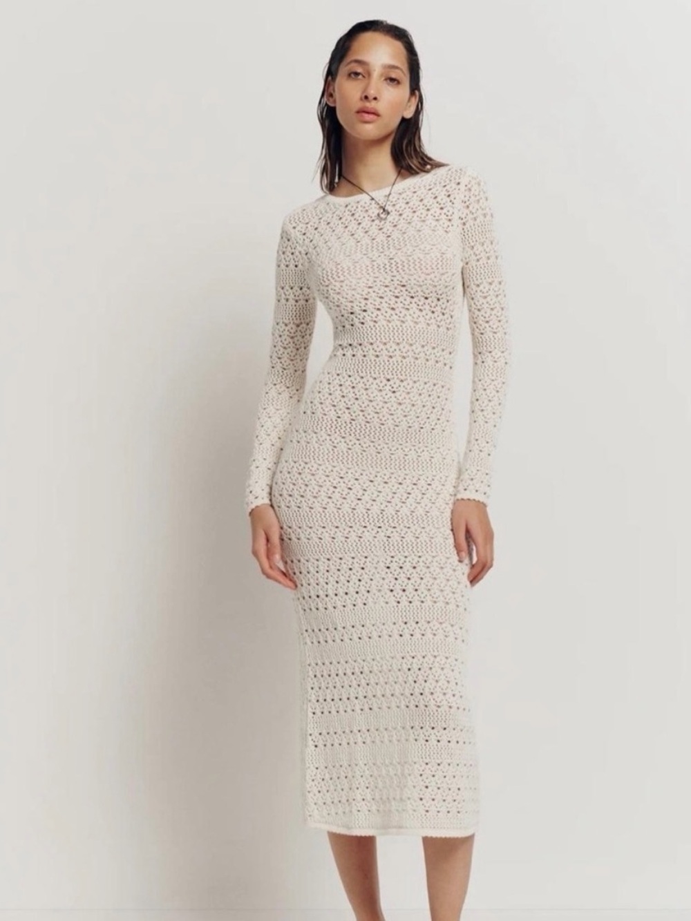 Reformation Castello Open Knit Dress